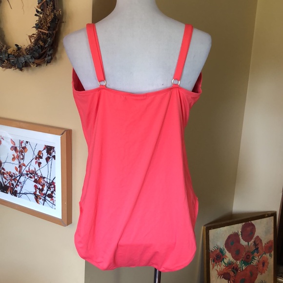 ANDIE Size XXXL Mallot One 1-Piece Dual-Lauered Vivid Orange Swimsuit $98 NEW - Picture 3 of 12